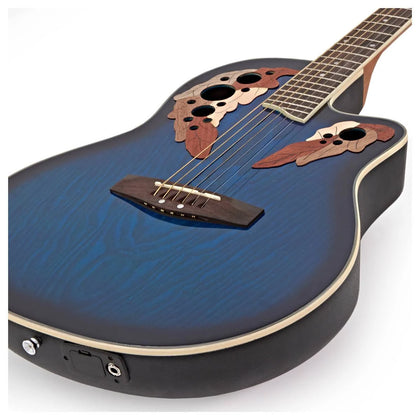 Gear4music Deluxe Roundback Electro Acoustic Guitar by Blue Burst