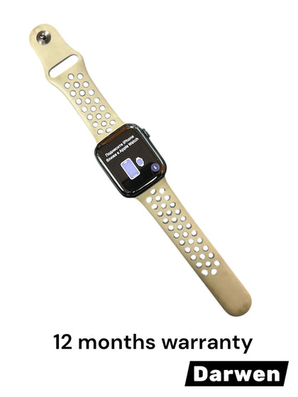 Apple Watch Series 8 (GPS, 45MM) - Midnight Aluminium Case + Nike Brown watch strap