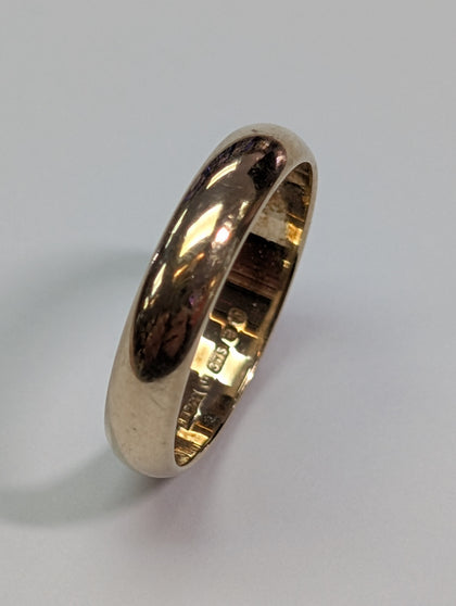 9ct gold wedding band ring