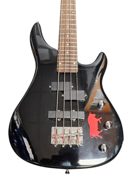 Spider 4 String Bass Guitar - Black - With soft bag