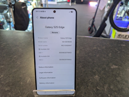 Samsung S25 Edge Mobile Boxed 512gb