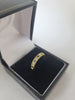 18K Gold Ring with Black & White Stones, 750 Hallmarked, 3.01Grams, Size: M with Box