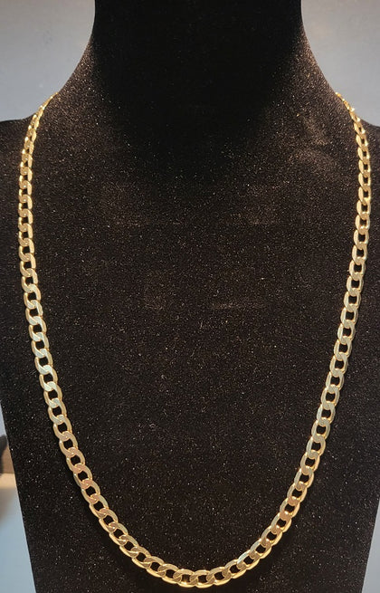 9ct Yellow Gold Curb Link Chain - 15.48G  - 19.5