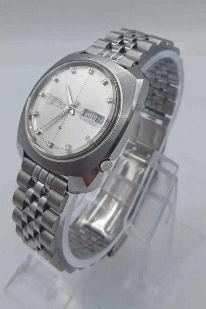 Seiko 5y23-8A60 Automatic Movement, Vintage Watch, President Day, Boxed With Steel Bracelet