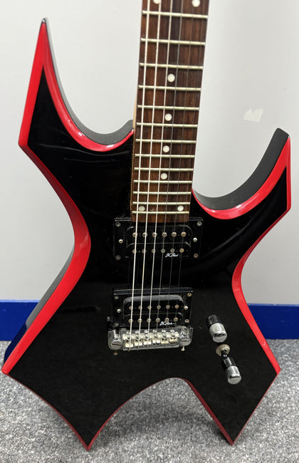 B. C. Rich special-shaped all-in-one Electric guitar, black body, red rim, high gloss, black