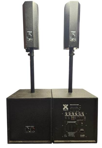 Vonyx VX1000BT 1000W Column Array Speaker Set - Active Powered PA Speakers