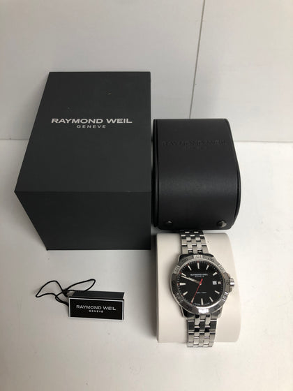Raymond Weil Tango Chronograph Black Dial Men's Watch 8560-ST2-20001, Quartz Movement, Stainless Steel Strap, 43 mm Case in Black