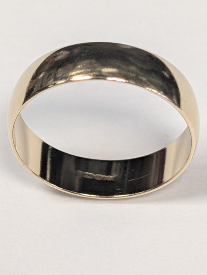 9CT Gold Wedding Band Ring Size P