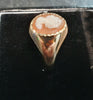 9ct Yellow Gold Cameo Ring - Size P - 2.77g