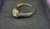9CT - Yellow Gold Ring With Clear Stone (CZ) - 2.29g - Size S