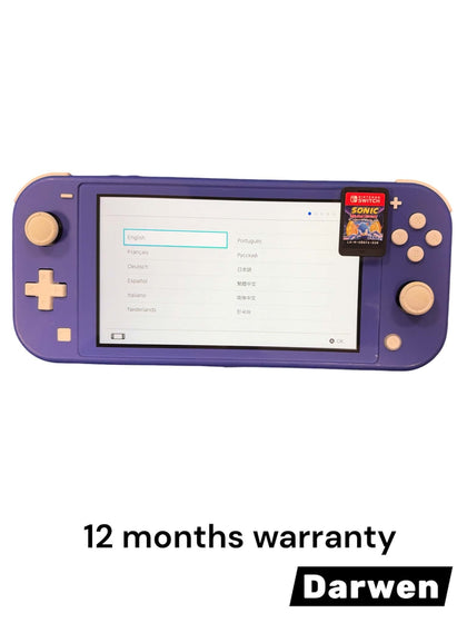 Nintendo Switch Lite Handheld Games Console Blue + Sonic Racing Cross Worlds