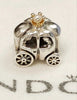 Genuine Pandora Silver & 14ct Gold Royal Carriage White Pearl S925 ALE
