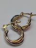 9CT White/Yellow Gold Twist Earrings
