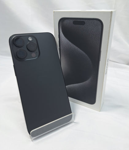 Apple iPhone 15 Pro Max 512GB Black Titanium smartphone boxed 88% batt health