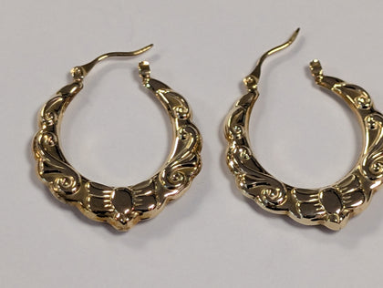 9ct Gold Sun Flower Earrings