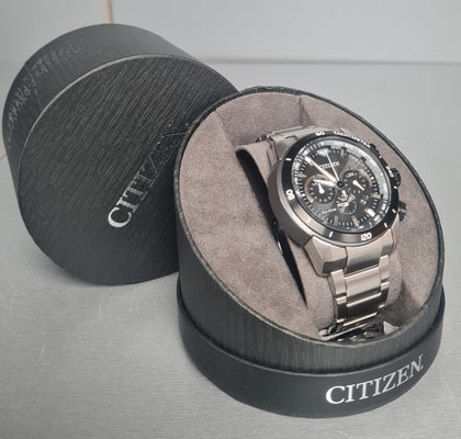 **Black Friday Deal** Citizen Eco Drive Chronograph Gray Metallic Model 8620 S116716