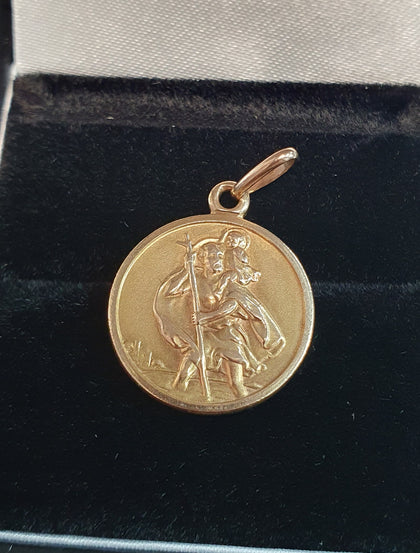 9ct Yellow Gold St Christopher Pendant - 2.5g