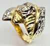 14ct Yellow and White gold Jesus Ring