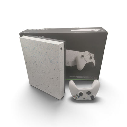 Xbox One X Console, Hyperspace Ed. White/Dots, Boxed (Xbox Controller Included, Not Hyperspace) All Wires
