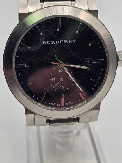 MENS BURBERRY BU9901 SILVER WATCH *24 MONTH WARRANTY*