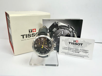 TISSOT PRC 200 Chronograph T055417A Men's Quartz Watch Black/Silver