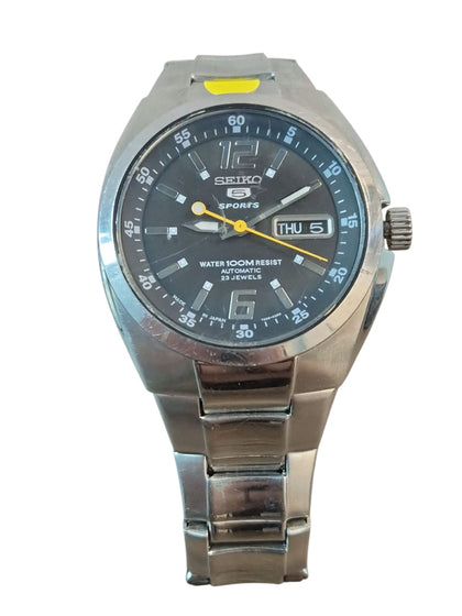 Seiko Men's Automatic 5 Sports Stainless Steel Bracelet Watch 37mm