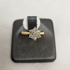 18ct Yellow Gold Diamond Daisy Cluster Ring - Size J