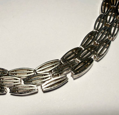 Sterling Silver Marquise Link Bracelet 7.5”