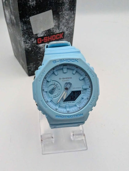 Casio G-Shock GA-2100 Tiffany Blue Heavy Duty Watch - Boxed With Rubber Strap
