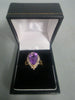 9CT Gold Ring Large Purple Stone 3.2G Size O