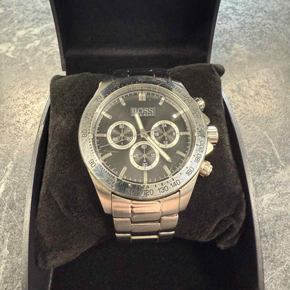 Hugo Boss Men's Chronograph Ikon Black Watch HB.213.1.14.2602 Tachymeter