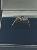 9ct Gold Ring With Black & clear Stones - J
