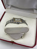Cartier Men's Santos Quartz White Dial Watch Two Tone
