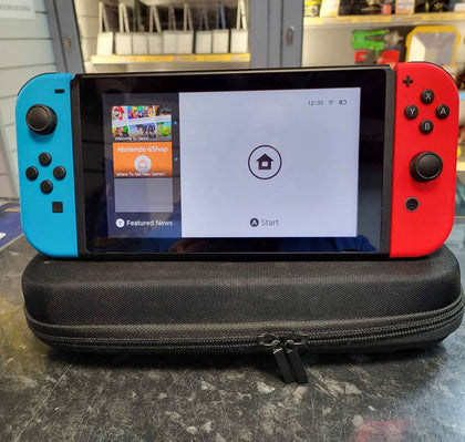 Nintendo Switch Console, 32GB + Neon Red/Blue Joy-Con