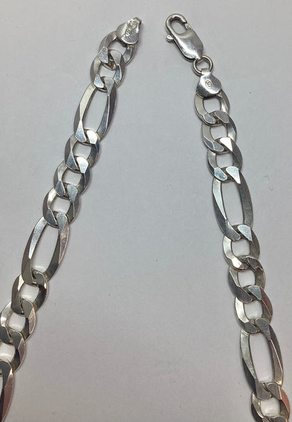 Silver Figaro Chain - 22-Inches