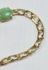 14ct Gold & Jade Bracelet 7.5"