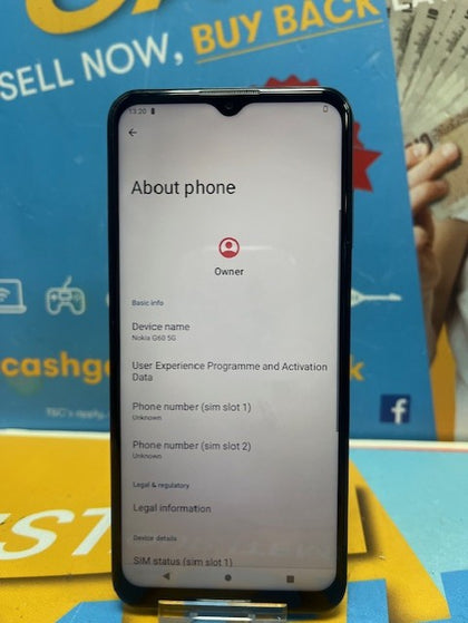 Nokia G60 5G - Black - 64gb - Unboxed.