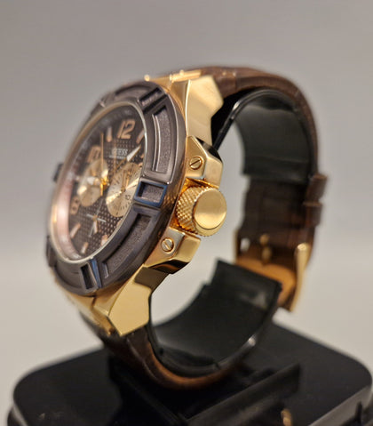 Guess U0040G3 Brown Strap Watch Unboxed
