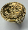 9ct gold st george's ring size u 1/2