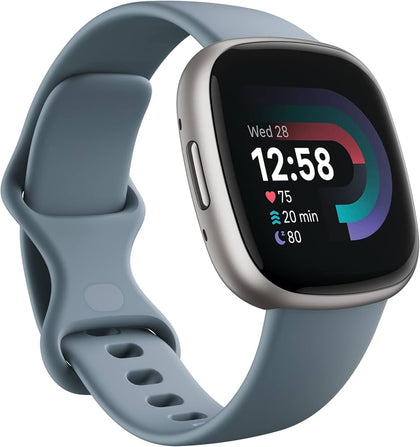 Fitbit Versa 4 Waterfall Blue/Platinum 24mm