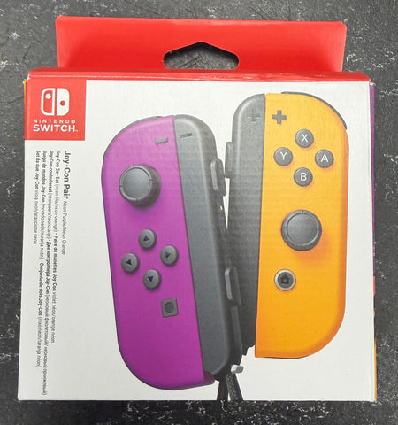 Nintendo Switch Joy Con Pair Neon Purple / Neon Orange Boxed - Chesterfield