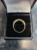9ct Yellow Gold Ring With Clear And Black Stones - Size J - 2G