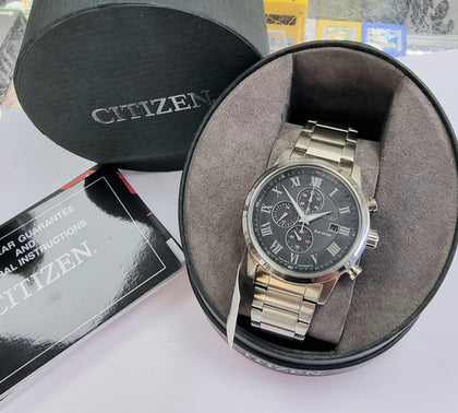 Citizen Men's Chronograph Eco Drive Silver Stainless Steel Watch CA0611-50E