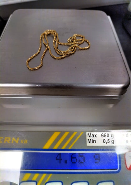 9ct Yellow Gold Byzantine Chain 19