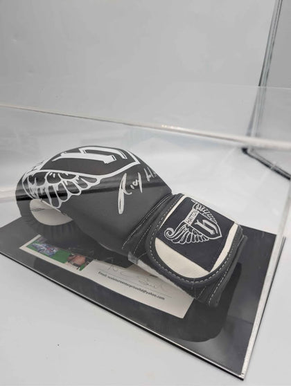 NCS Ricky Hatton Signed 8OZ Boxing Glove With COA, Picture of Signing & Display Case