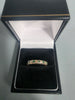 9CT White Gold Ring With Green Stones 1.6G HM Size S