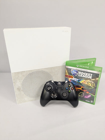 Xbox One S Console, 500GB, White Rocket League Package