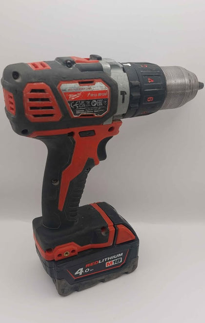 Milwaukee combi drill 18v M18 BPDN with li-ion battery 4.0ah unboxed red