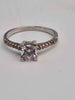 18ct White Gold Cubic Zirconia Solitaire Engagement Ring – Size O – 3.29 Grams