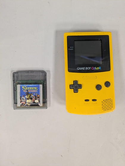 Nintendo Game Boy Color Yellow with Shrek Game